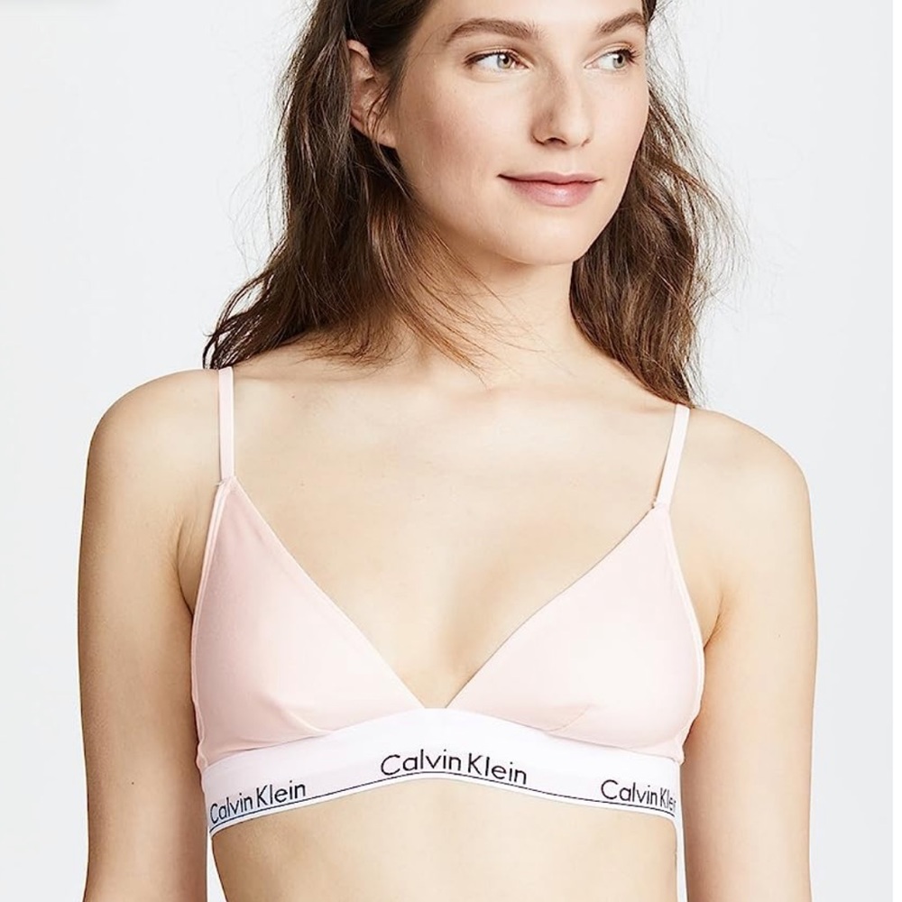 🚫SOLD🚫 Calvin Klein Pink Unlined Triangle Bralette NWOT
